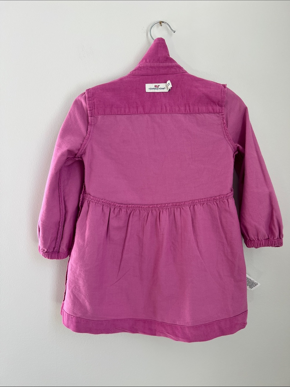 Vineyard Vines | Kids 100% Cotton Berry Pink Corduroy Polo Dress Like New Sz 2T - Picture 12 of 16